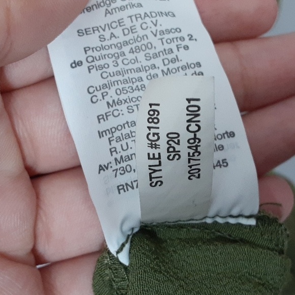 Madewell Desert Olive Green V-Neck Mini Shirt Dress - Picture 9 of 10